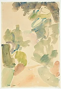 Skovvej. Farvestudie by Edvard Weie