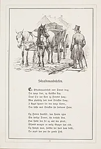Skraldemandshesten. Illustration til H.V. Kaalund, "Fabler for Børn" by H.P. Hansen
