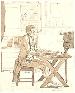 Skriveren Jens Melsen by Martinus Rørbye