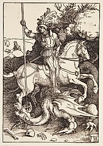Skt. Georg slår dragen ihjel by Albrecht Dürer