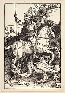 Skt. Georg slår dragen ihjel by Albrecht Dürer