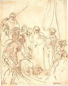Skt. Peter helbreder (?) by Giovanni Battista Cipriani