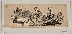 Slædekørsel med rensdyr by H.C. Henneberg