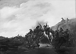 Slag mellem kavalleri og infanteri by Matthias Scheits