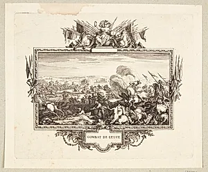Slaget ved Leuze (Combat de Leuzel) by Johanna Sibylla Küsel