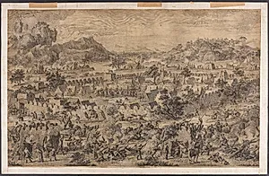 Slaget ved Tonguzluq by Augustin de Saint-Aubin