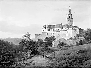 Slottet Falkenstein ved Harzen by Adolf Carl