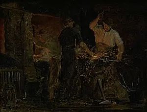 Smedien i Hornbæk by P.S. Krøyer