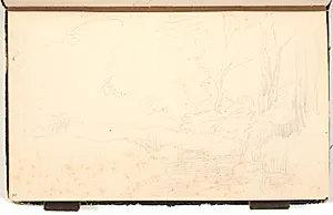 Søbred med høje træer by P.C. Skovgaard