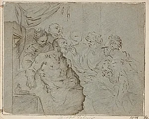 Sokrates' død(?) by Giambattista Langetti