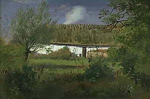 Solbelyst gårdlænge by Johan Thomas Lundbye
