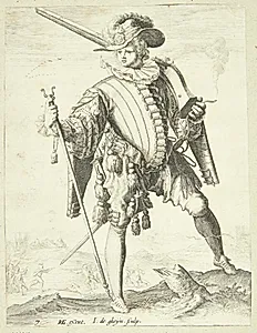 Soldat med hagebøsse (arkebuse) by Jacques de Gheyn II