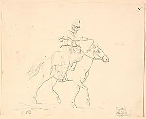 Soldat til hest by Johan Thomas Lundbye