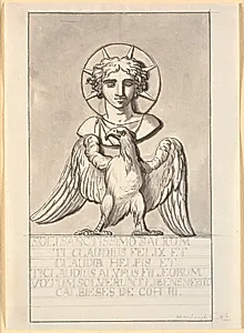Solgudens billede over en ørn by Nicolai Abildgaard