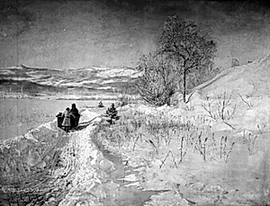 Solrig vinterdag i Dalarne by Anshelm Schultzberg