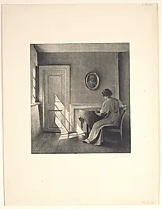 Solskin på en dør by Peter Ilsted