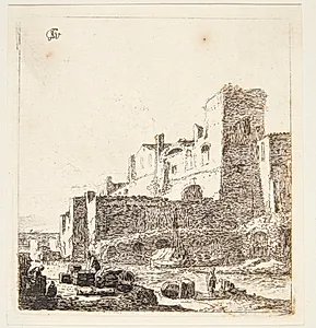 Sømænd ved en flodbred by Thomas Wijck