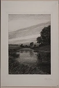 Sommeraften ved Susåen by Axel Holm