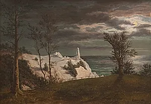 Sommerspiret på Møns Klint. Måneskin