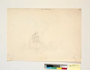 Søndag morgen. En familie i færd med at tage til kirke by Jørgen V. Sonne