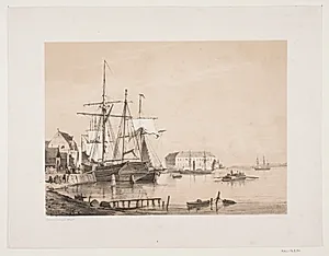 Sønderborg slot set fra havnen i Sønderborg by Alexander Nay