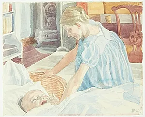 Søster græder by Peter Hansen