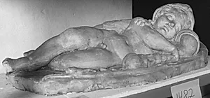 Sovende Eros med Herakles attributter by Ubekendt