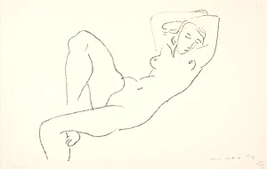 Sovende, nøgen kvinde by Henri Matisse