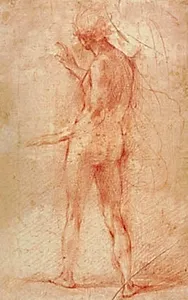 Stående engel set bagfra by Francesco Montelatici