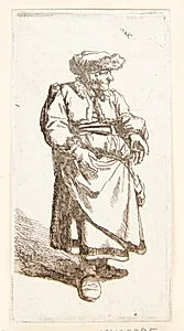 Stående gammel kvinde by Cornelis Pietersz Bega