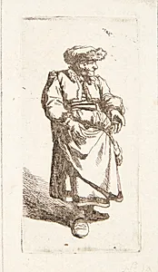 Stående gammel kvinde by Cornelis Pietersz Bega
