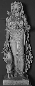 Stående gudinde med hjort, Artemis Braschi by Ubekendt