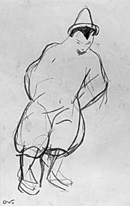 Stående hvid klovn by Emile Othon Friesz