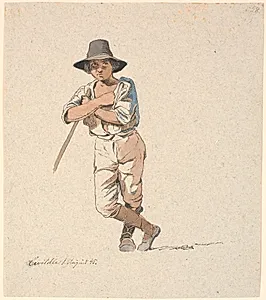 Stående hyrdedreng by Johan Thomas Lundbye