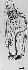 Stående klovn med høj hat by Emile Othon Friesz