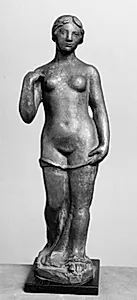 Stående kvinde, benene delvis dækket af draperi by Aristide Maillol