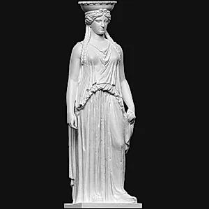 Stående kvinde, kopi efter karyatide C, Erechtheion på Athens Akropolis by Ubekendt