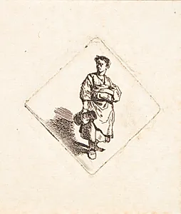 Stående kvinde med en kande by Cornelis Pietersz Bega