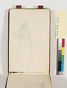 Stående kvinde set forfra by P.C. Skovgaard