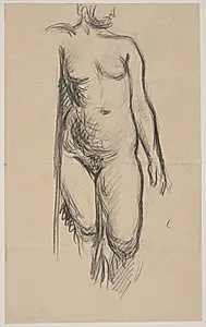 Stående kvindelig model by Vilhelm Lundstrøm