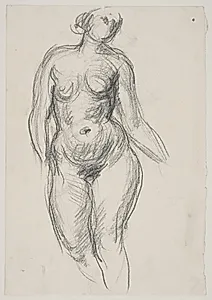 Stående kvindelig model by Vilhelm Lundstrøm