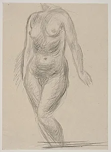 Stående kvindelig model by Vilhelm Lundstrøm