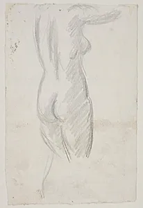 Stående kvindelig model by Vilhelm Lundstrøm