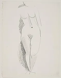Stående kvindelig model by Vilhelm Lundstrøm