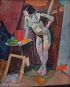 Stående kvindelig model