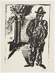 Stående mand mand med hat by Vilhelm Lundstrøm