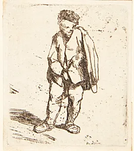 Stående mand med en kort kappe by Cornelis Pietersz Bega