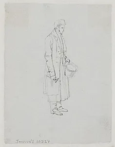 Stående mand med hat i hånden (Theophilus Hansen?) by Jørgen Roed