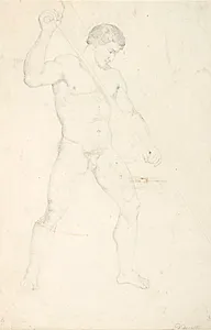 Stående mandlig model (gips?) by Dankvart Dreyer