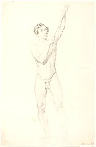 Stående mandlig model by Dankvart Dreyer